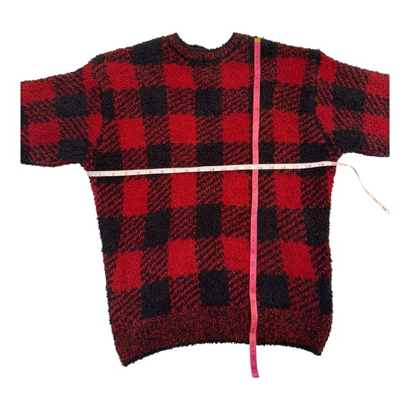 Skims Brick Buffalo Check Pullover Sweater Sz S - Picture 7 of 7